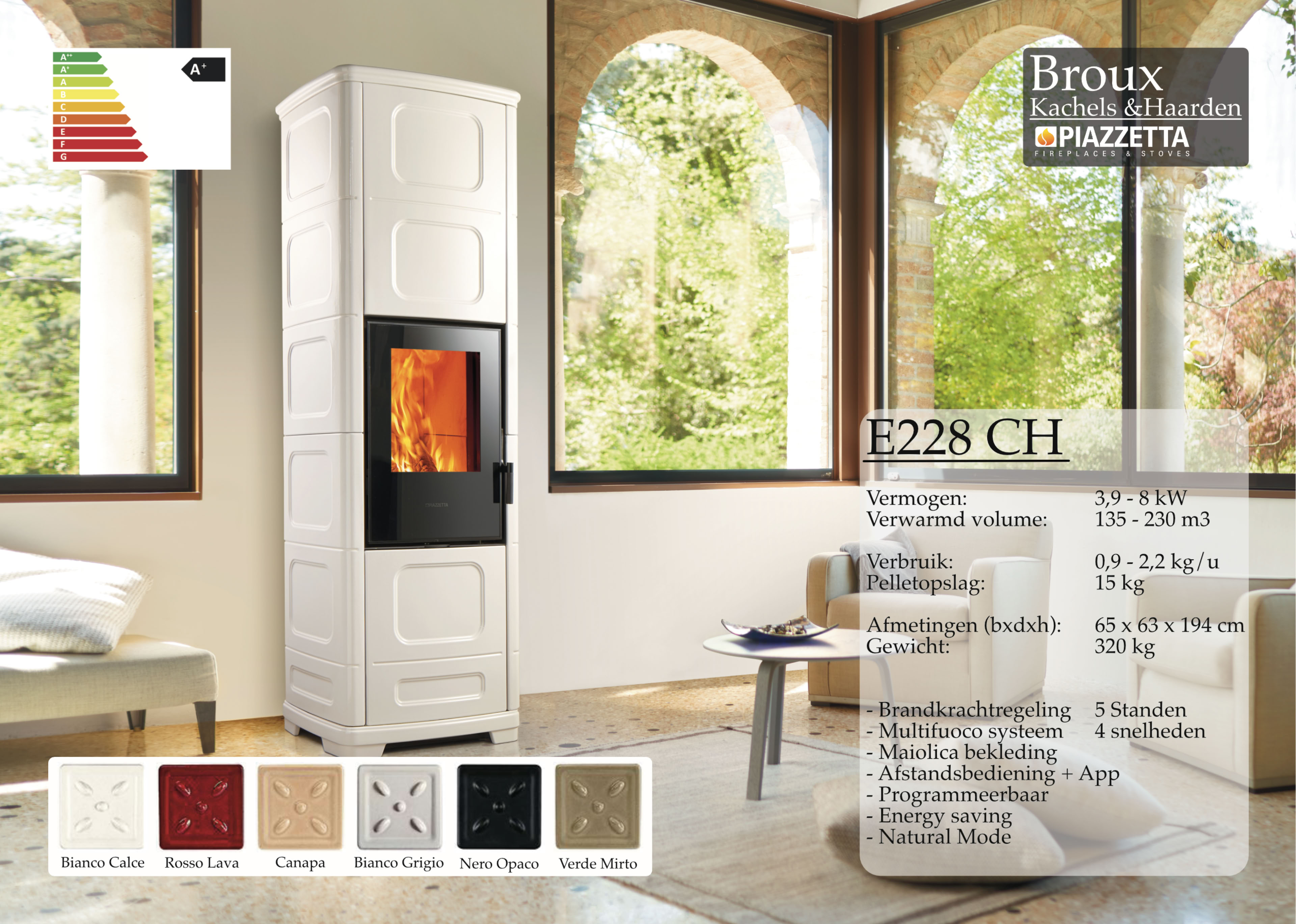 Hybride kachel Piazzetta E228CH Bianco Calce